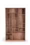 GINER Y COLOMER Bibliothèque en Bois d'Acacia Naturelle - 200 cm de Haut x 120 cm de Large - Meuble à Assembler avec Grand Espace de Rangement